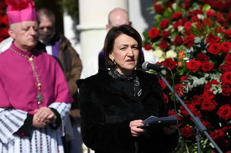 03.03.2021., Zagreb - Posljednji ispraćaj gradonačelnika Milana Bandića na groblju Mirogoj. Jelena Pavičić Vukičević Photo: Josip Regovic/PIXSELL
