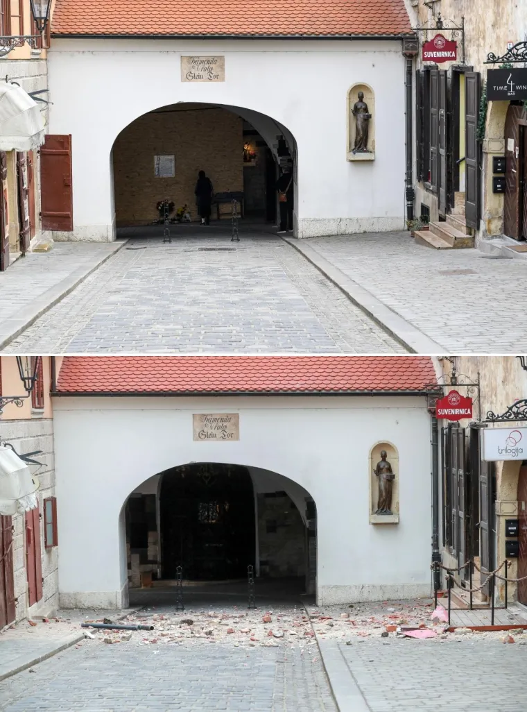 Godina dana od potresa u Zagrebu: Kako je izgledalo tada, a kako danas - ista mjesta godinu kasnije