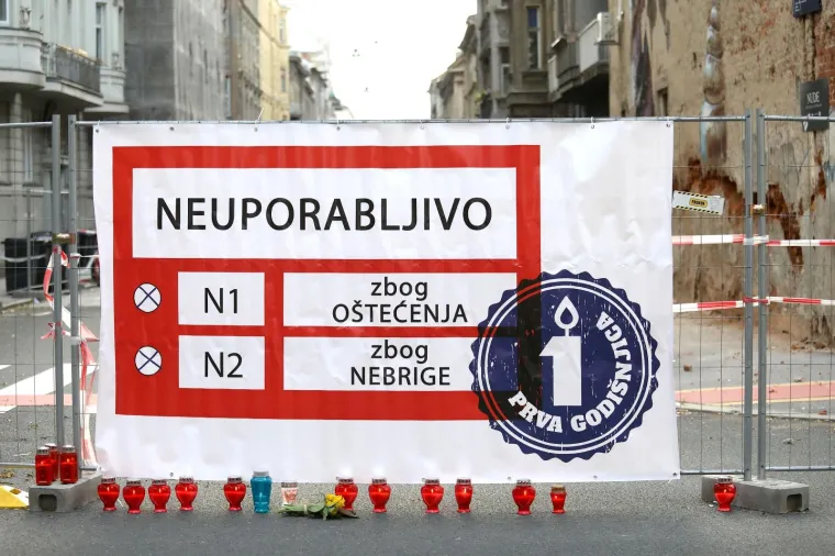 'NEDOPUSTIVO JE DA ZAGREB STOJI GOTOVO NETAKNUT': Godinu dana nakon potresa zapaljene svijeće za 'sve žrtve zakona o obnovi'
