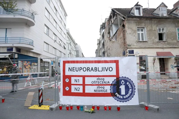 'NEDOPUSTIVO JE DA ZAGREB STOJI GOTOVO NETAKNUT': Godinu dana nakon potresa zapaljene svijeće za 'sve žrtve zakona o obnovi'