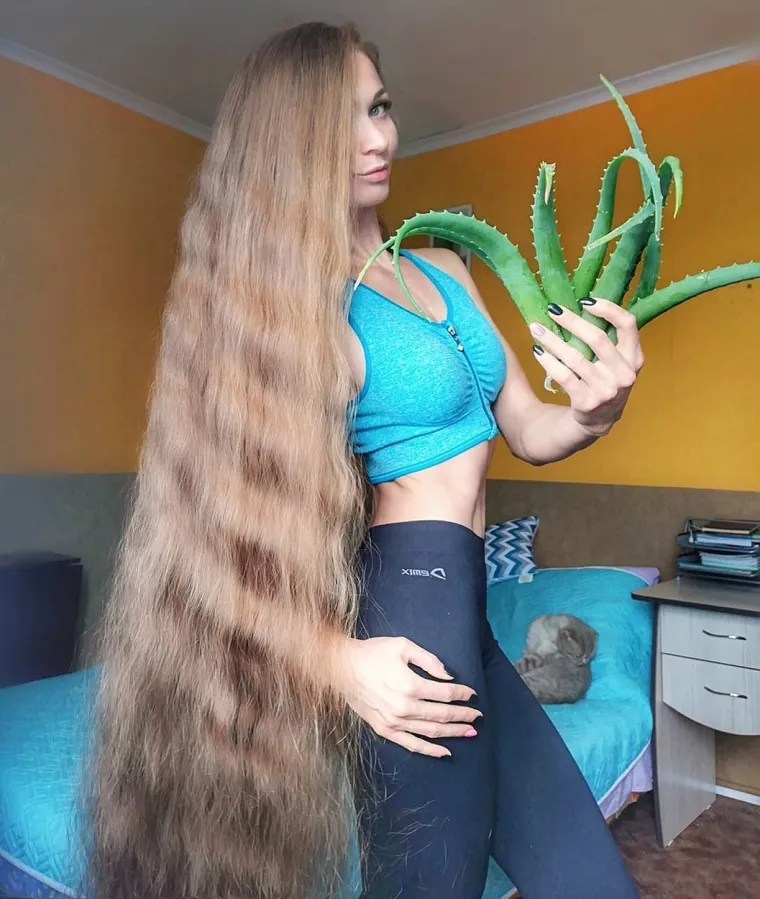 Daira Gubanova (34) iz Banaula u Rusiji počela je puštati kosu kada je imala 14 godina, i to za okladu, odnosno svojevrsni izazov - s prijateljicom se natjecala da vidi koja može uzgojiti dulje uvojke.