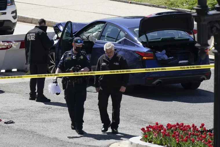 Blokiran Kapitol, čula se pucnjava:  Automobilom se zaletio u policajce