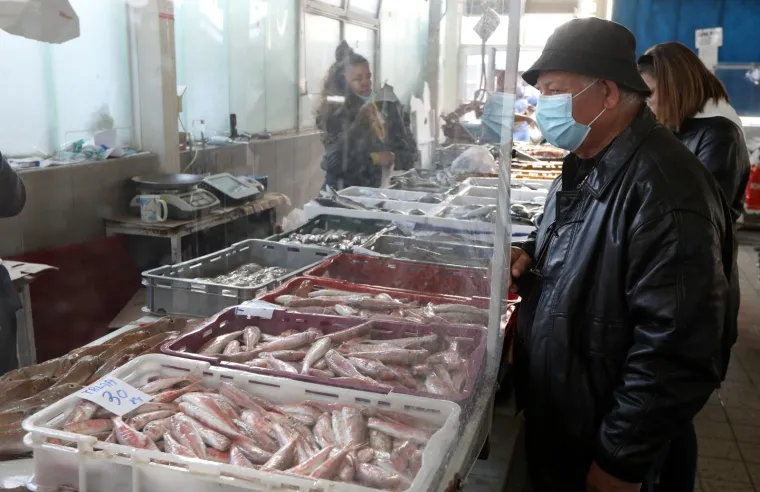 02.04.2021.,Sibenik-Na Veliki Petak ponuda ribe na sibenskoj ribarnici.
Photo: Dusko Jaramaz/PIXSELL