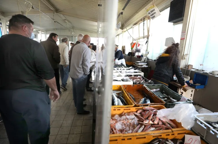 02.04.2021.,Sibenik-Na Veliki Petak ponuda ribe na sibenskoj ribarnici.
Photo: Dusko Jaramaz/PIXSELL