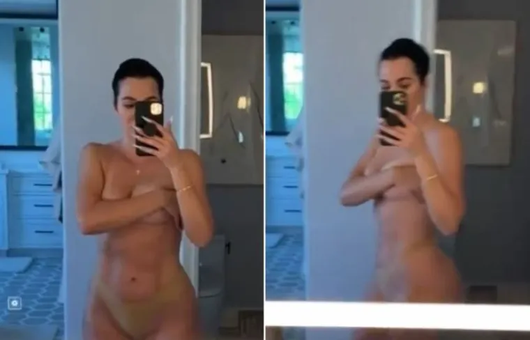 Tijekom ovog tjedna Khloe se oglasila i čak, rekli bismo pomalo očajnički, uživo na društvenim mrežama pokazivala svoje polugolo tijelo kako bi dokazala da se ne fotošopira. "Bok ljudi, ovo sam ja i ovo je moje tijelo, nefotošopirano i necenzurirano. Slika koja je objavljena ovog tjedna je predivna. Ali ja sam osoba koja cijeli život ima problema s vlastitim tijelom i kada netko snimi fotografiju na kojoj niste ispali onako kako želite, unatoč silnom trudu kojeg ste uložili, imate pravo uložiti pritužbu na svako njeno dijeljenje", rekla je. Foto: Instagram