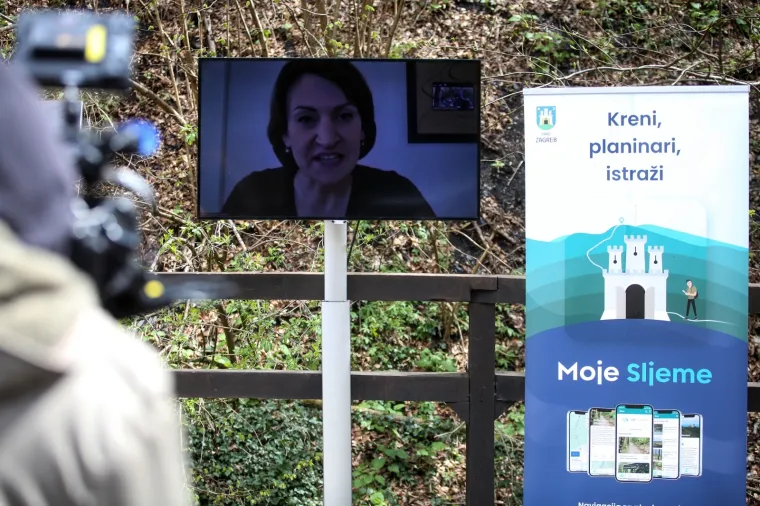 Zbog Jelene Pavičić Vukičević su na Sljeme nosili - TV. Pogledajte fotografije koje su postale hit na Twitteru