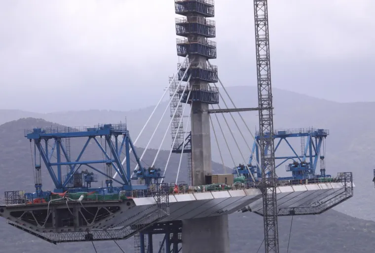 Pogledajte kako napreduje gradnja Pelje&scaron;kog mosta