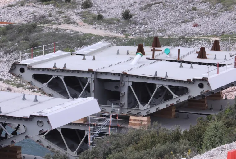 Pogledajte kako napreduje gradnja Pelje&scaron;kog mosta