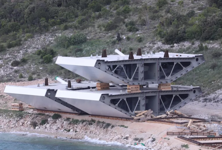 Pogledajte kako napreduje gradnja Pelje&scaron;kog mosta