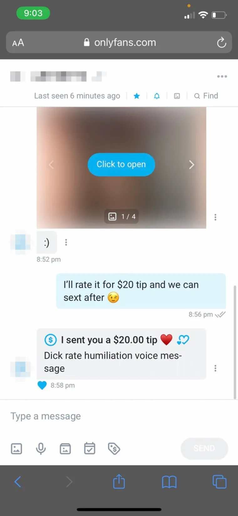 Na internetu pronalazi inspiraciju za vrijeđanje penisa, od crvića i malih hrenovki do &scaron;ibica. 
&bdquo;Većina mojih klijenata dođe do mene nakon &scaron;to guglaju  'small penis humiliation'&ldquo;, kaže.