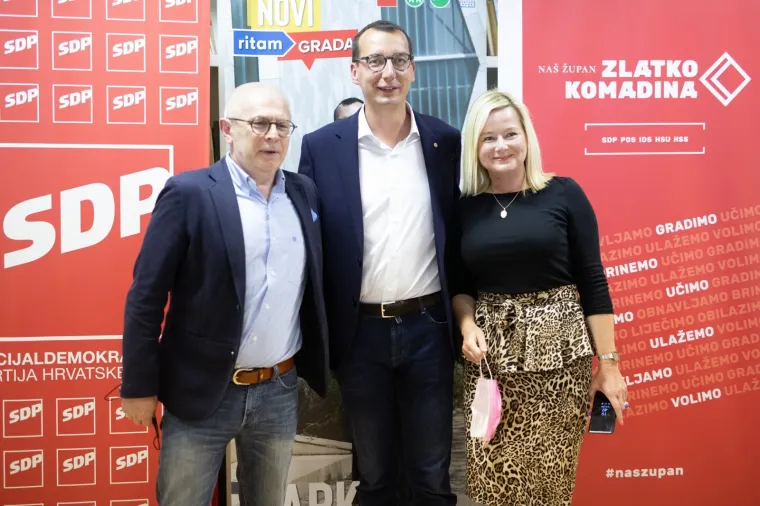 RIJEČKI SDP: Atmosfera u izbornom stožeru vodećeg kandidata za gradonačelnika Marka Filipovića