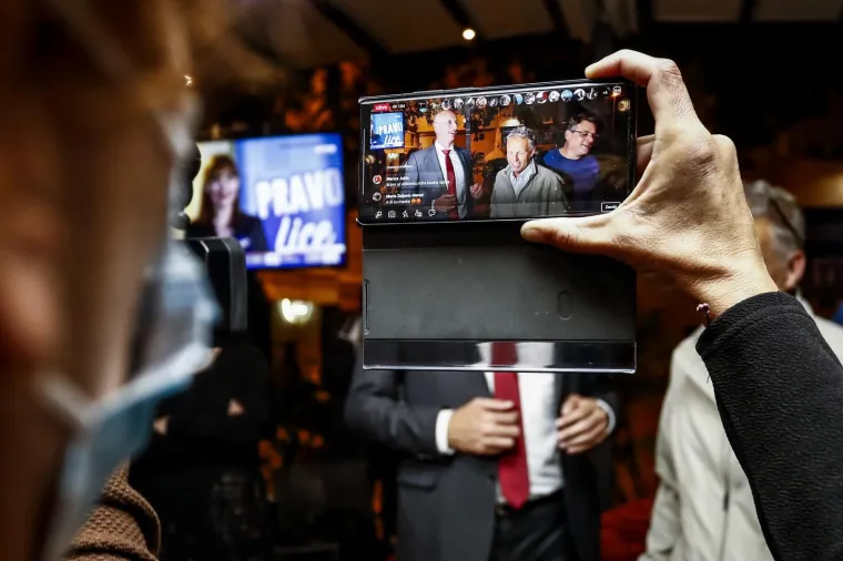 SPLIT: Veselje u izbornom stožeru kandidata za gradonačelnika Ivice Puljka