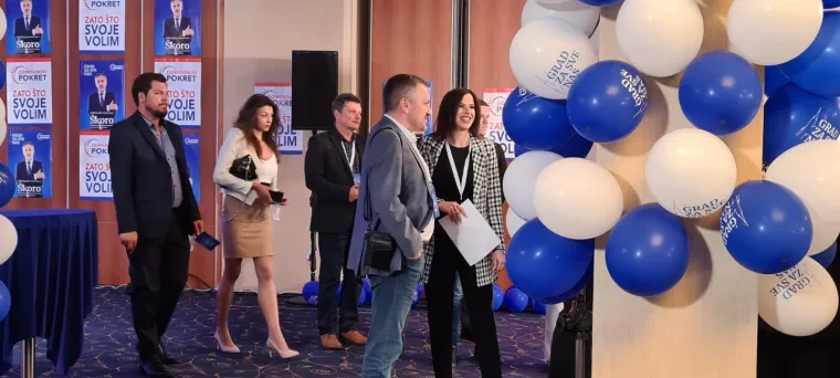 Izborni stožer kandidata za zagrebačkog gradonačelnika Miroslava &Scaron;kore