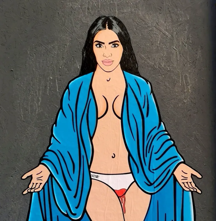 BIZARNI MURALI U CENTRU GRADA / Kim Kardashian i Marge Simpson dobile 'mengu', vide se čak i - stidne dlačice