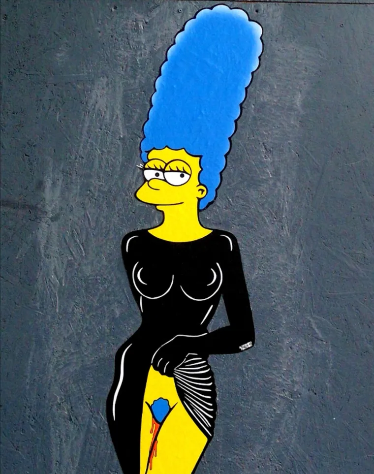 BIZARNI MURALI U CENTRU GRADA / Kim Kardashian i Marge Simpson dobile 'mengu', vide se čak i - stidne dlačice