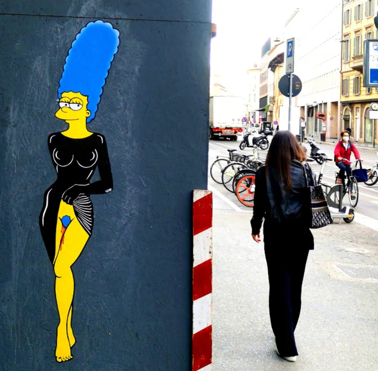 BIZARNI MURALI U CENTRU GRADA / Kim Kardashian i Marge Simpson dobile 'mengu', vide se čak i - stidne dlačice