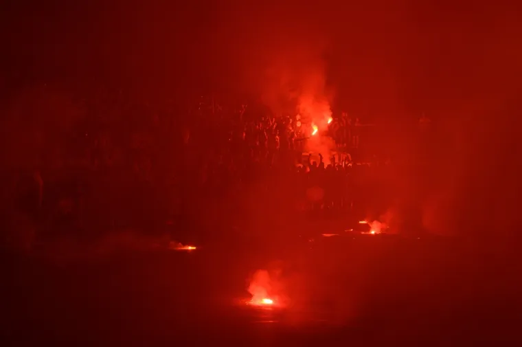 Na igrali&scaron;tu Mornarica navijači Tornada organizirano su gledali finalnu utakmicu prvenstva Hrvatske između Zadra i Splita