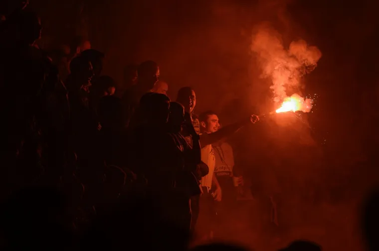 Na igrali&scaron;tu Mornarica navijači Tornada organizirano su gledali finalnu utakmicu prvenstva Hrvatske između Zadra i Splita