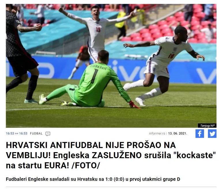 Srpski mediji nemilosrdni prema Hrvatima, evo što pišu nakon poraza Vatrenih