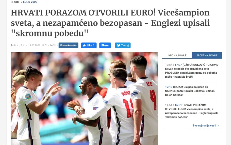 Srpski mediji nemilosrdni prema Hrvatima, evo što pišu nakon poraza Vatrenih