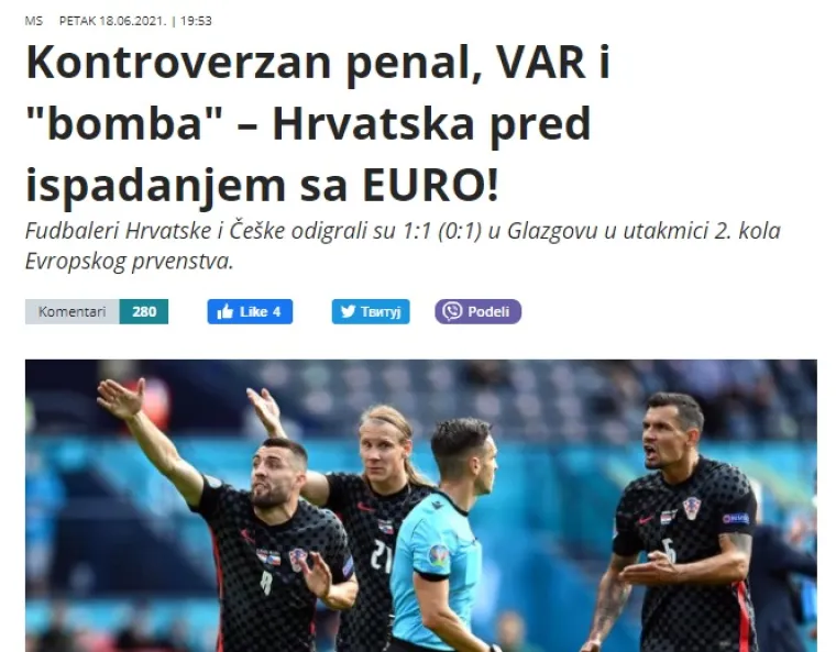 Evo &scaron;to srpski mediji pi&scaron;u nakon remija Hrvatske i Če&scaron;ke