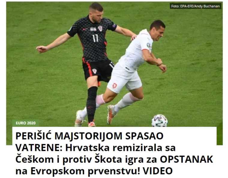 Evo &scaron;to srpski mediji pi&scaron;u nakon remija Hrvatske i Če&scaron;ke