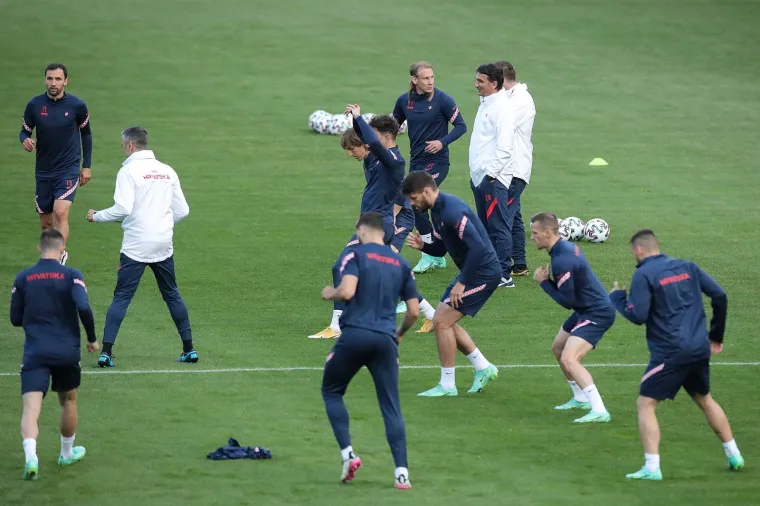 Trening Hrvatske nogometne reprezentacije uoči utakmice 3. kola skupine D protiv Škotske