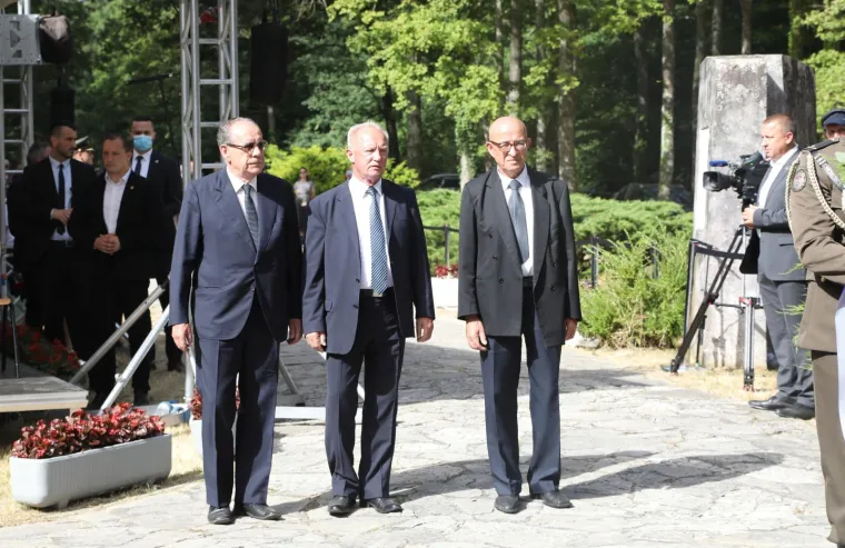 Milanović i Plenković zajedno na obilježavanju Dana antifašističke borbe. Nazočili su visoki dužnosnici Vlade RH, premijer Andrej Plenković, predsjednik RH Zoran Milanović te župan sisačko-moslavačke županije Ivan Celjak i gradonačelnica Siska Kristina Ikić Baniček.
