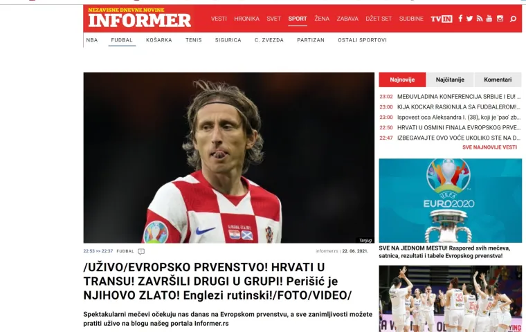 Vatreni na naslovnicama susjeda, srpski mediji prozvali Peri&scaron;ića na&scaron;im zlatom: 'Hrvati su bili goropadni...'