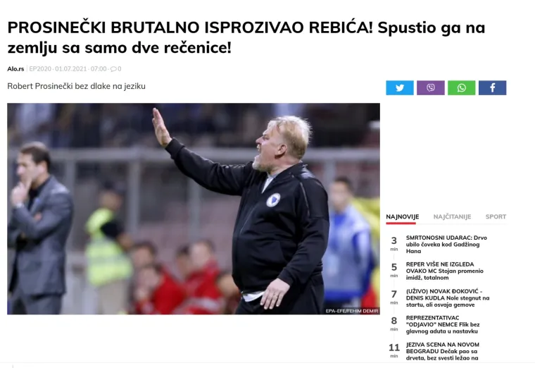 Evo &scaron;to srpski mediji pi&scaron;u o 'slučaju Rebić'