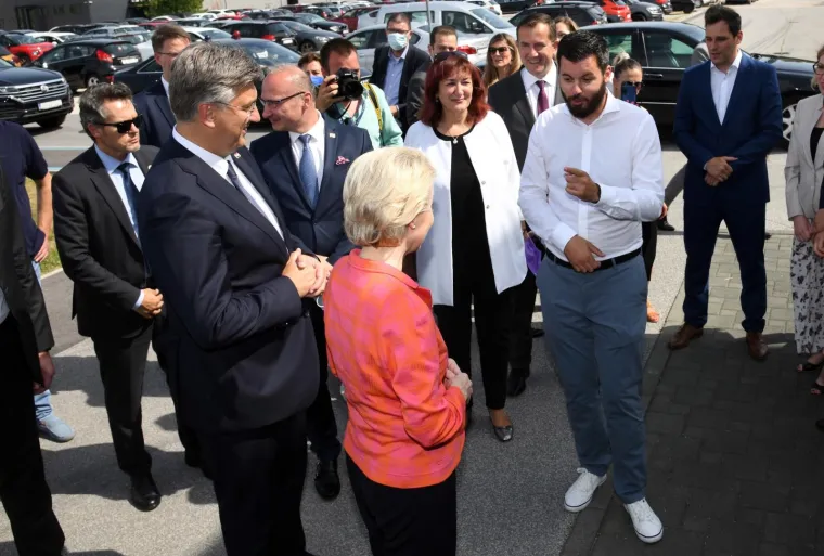 Ursula von der Leyen, Andrej Plenković u posjetu Rimac automobili