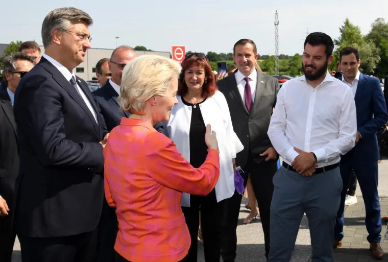 Ursula von der Leyen, Andrej Plenković u posjetu Rimac automobili