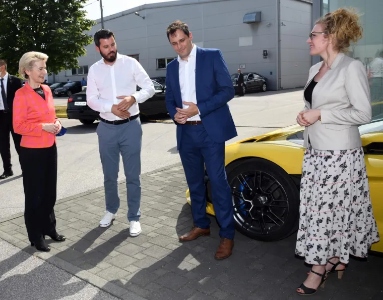 Ursula von der Leyen, Andrej Plenković u posjetu Rimac automobili