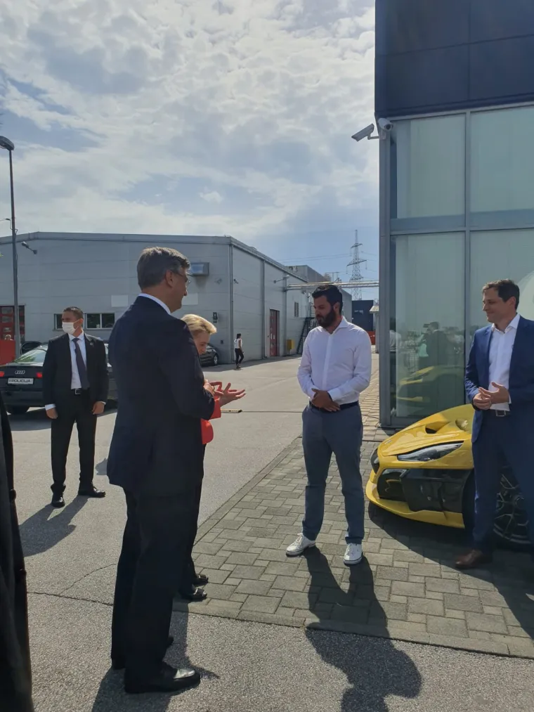 Ursula von der Leyen, Andrej Plenković u posjetu Rimac automobili