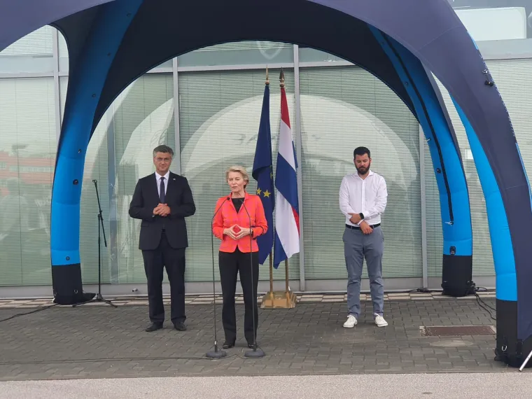 Ursula von der Leyen, Andrej Plenković u posjetu Rimac automobili