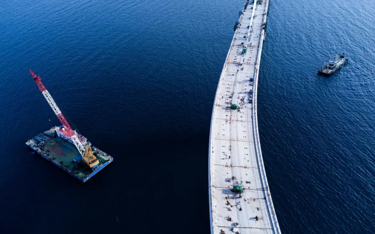 Pogledajte najnovije fotografije iz zraka Pelje&scaron;kog mosta - jo&scaron; malo pa gotovo!