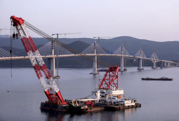 Podiže se posljednji segment Pelje&scaron;kog mosta, Hrvatska uskoro spojena