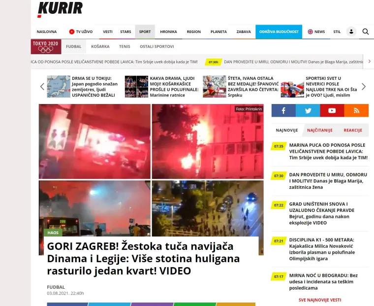 'Ratno stanje u Zagrebu. U nekoliko sekundi izbio je Armagedon. Bilo je jezivo - a uskoro bi mogli i u Beograd'