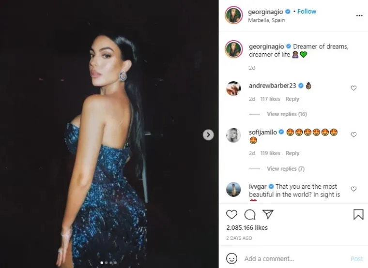 Ronaldova Georgina ponovno zapalila maštu fanovima, sada je pokazala obline u izazovnoj haljini