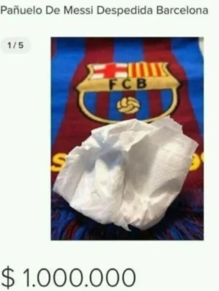 Maramica kojom je Leo Messi brisao suze na opro&scaron;taju od Barcelone prodaje se za milijun dolara