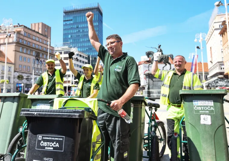 Tradicionalna utrka čistaća na trokolicama održala se u centru Zagreba