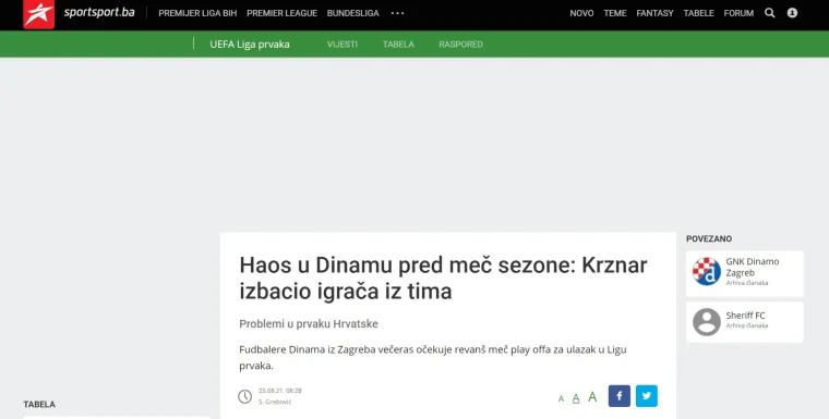 Regija bruji o potresu na Maksimiru: 'Modri se raspadaju. Totalni kaos u Dinamu uoči revan&scaron;a protiv &Scaron;erifa'
