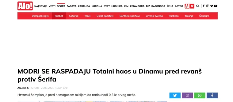 Regija bruji o potresu na Maksimiru: 'Modri se raspadaju. Totalni kaos u Dinamu uoči revan&scaron;a protiv &Scaron;erifa'