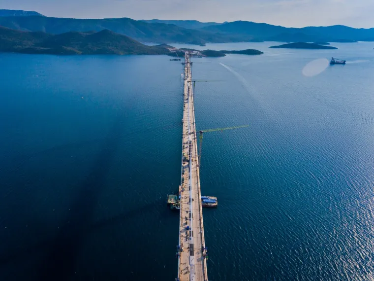 Nove fantastične fotografije hrvatskog ponosa: Pogledajte kako Pelje&scaron;ki most sada izgleda iz zraka!