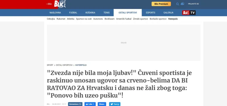 Tucakova priča o Zvezdi i ratu glasno odjeknula u susjedstvu: 'Hrvat &scaron;okirao regiju'