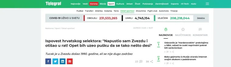 Tucakova priča o Zvezdi i ratu glasno odjeknula u susjedstvu: 'Hrvat &scaron;okirao regiju'