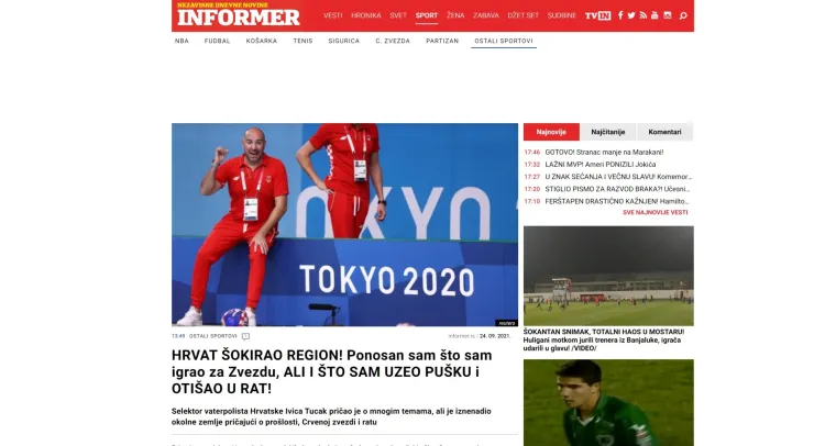 Tucakova priča o Zvezdi i ratu glasno odjeknula u susjedstvu: 'Hrvat &scaron;okirao regiju'