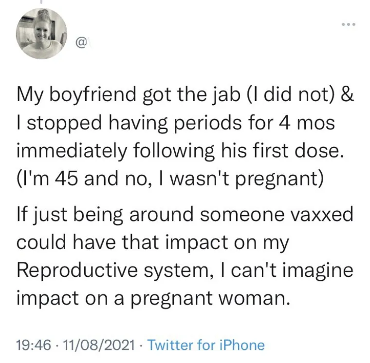 9. Treba li ovo komentirati? Bolje ne...: &apos;Moj dečko se cijepio, ja nisam. Posljednja četiri mjeseca nemam menstruaciju, a to se dogodilo nakon njegove prve doze. Imam 45 godina i dosad nisam bila trudna. Zanima me može li netko tko je cijepljen imati utjecaj na moj reproduktivni sistem?&apos;