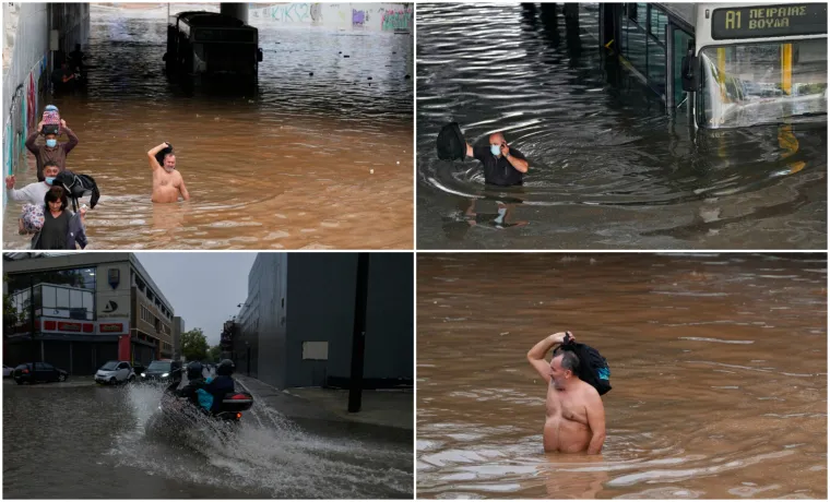 Grčku zahvatile obilne ki&scaron;e: 'Moramo biti oprezni, opasnost je velika'