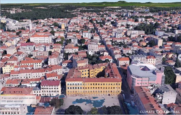 Pula s dva stupnja toplijom klimom